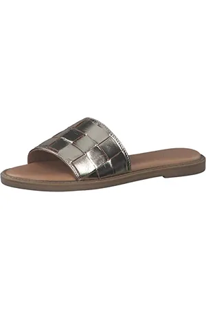 QS by s.Oliver Schiebe-Sandalen 5-5-27104-20 Metallisch Red Label