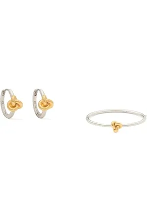 Kate Spade Double Knot Creolen und Armreif, Silber und Gold