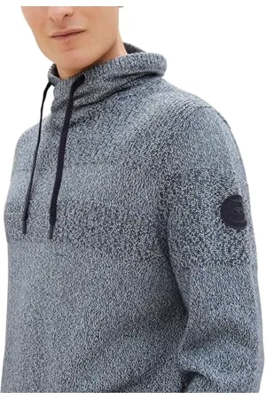 TOM TAILOR Herren 1038247 Strick-Snood aus Baumwolle, 32741-green Blue Mouline, S