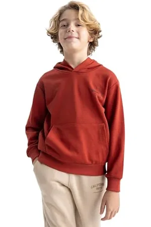 DeFacto Hoodie Jungen - Jungen Kapuzenpullover Regular Fit Hooded