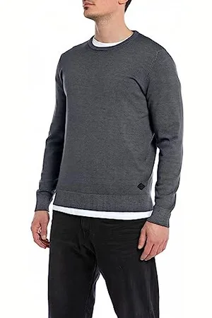 Replay Herren Pullover aus Wollmix, (Grau), XL