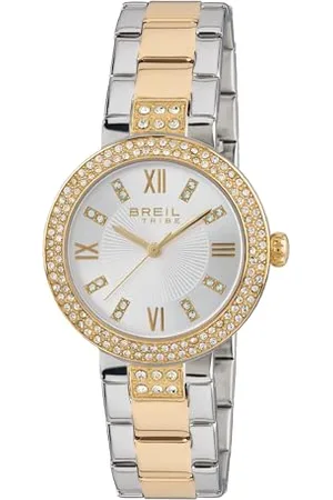 Breil Uhr Damen Dance Floor Ziffernblatt Silber Bewegung NUR Zeit Quartz e Bracelet Farbiger Stahl Silber, Gold EW0421