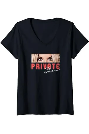 Britney Spears Privatshow T-Shirt mit V-Ausschnitt