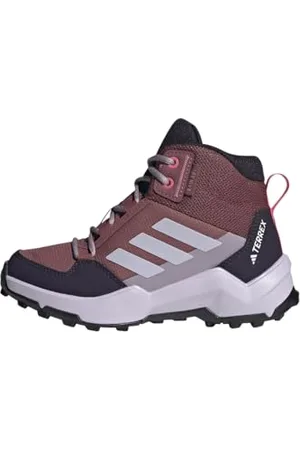 adidas Terrex AX4R MID RAIN.RDY Hiking Shoes Wanderschuhe, Burgundy/Silver Dawn/Pink Fusion, 31 EU