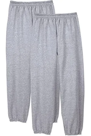 Hanes EcoSmart Herren-Jogginghose für Herren, sportliche Loungehose mit gerafften Bündchen (1 oder 2 Stück), Leichter Stahl - 2er-Pack, 3XL