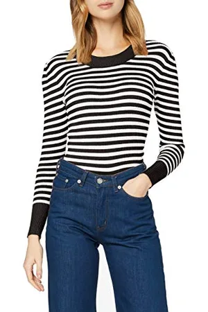 SPARKZ COPENHAGEN Damen Layla Striped Knit Jumper Pullover, , M