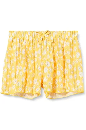 Koton Mädchen Plissee Blumen Shorts Mit Taillenbindung Cargos, , 11-12 Jahre EU