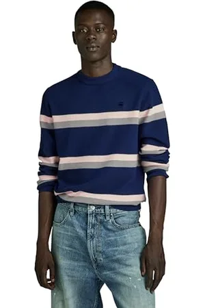 G-Star RAW Herren Stripe Knitted Pullover, , XL
