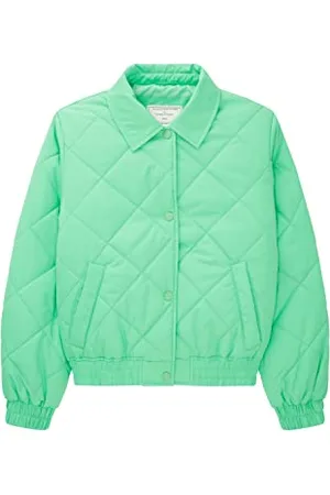 TOM TAILOR Mädchen Kinder Steppjacke mit Kent-Kragen 1035710, Grün, 152