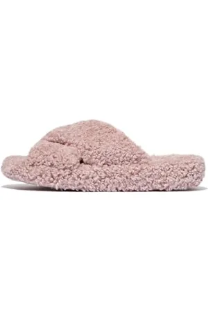 FitFlop Damen Iqushion D-Luxe Gepolsterte Teddy Cross Slides Sandale, , 37 EU