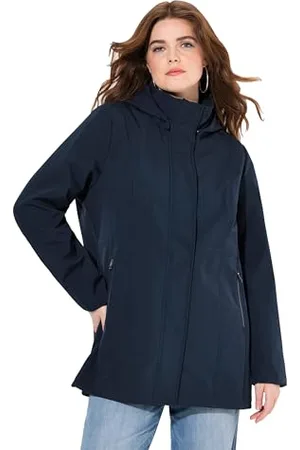 Ulla Popken Damen große Größen Übergrößen Plus Size HYPRAR Softshelljacke, Kapuze abnehmbar