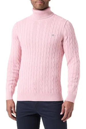 GANT Herren Cotton Cable Turtle Neck Pullover, , XL