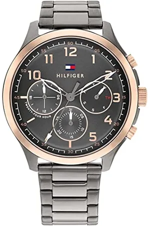 Tommy Hilfiger Multi Zifferblatt Quarz Uhr für Herren mit Graues Edelstahlarmband - 1791871