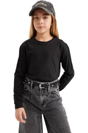 DeFacto Mädchen Langarmshirt - Vielseitige Auswahl an Langarmshirts Kinder - Langarmbodys und Longsleeve für Mädchen