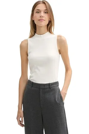 TOM TAILOR Damen RIPP Top mit Glitzer-Effekt, , M