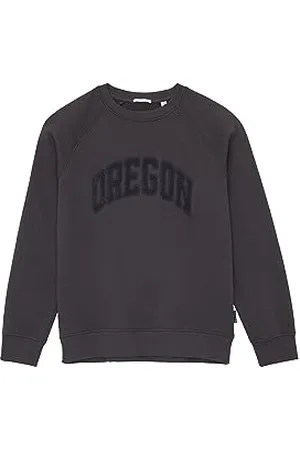 TOM TAILOR Jungen 1037608 Sweatshirt mit Schriftzug, 29476-coal Grey, 128