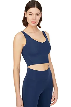 LOS OJOS V-Neck Sport BH - Medium Support gepolsterter Sport-BH für Damen