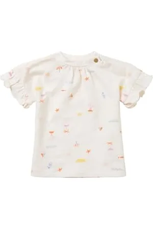 Noppies Baby Baby-Mädchen Girls Top New Delhi Short Sleeve All Over Trägershirt/Cami Shirt, Pristine-N021, 80