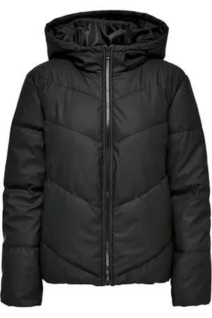 JDY Damen ARNHEM Water REP Short Puffa OTW NOOS Jacke, Black, XL