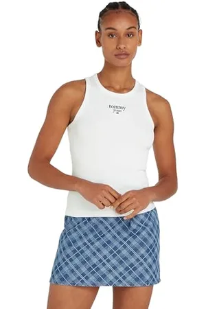 Tommy Hilfiger Damen Tank Top Slim Logo Rundhalsausschnitt, , 4XL