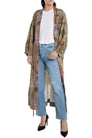 Replay Damen Kimono All Over Print, (Mehrfarbig), S-M
