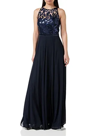 Vera Mont VM Damen Partykleid 0029/4825, Maxi, Einfarbig, Gr. 32