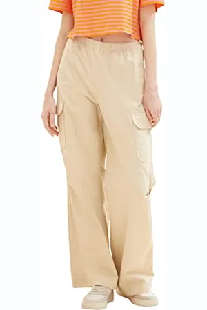 TOM TAILOR Damen 1036505 Straight Fit Cargo Hose, 31700-Dusty Sand Beige, XL