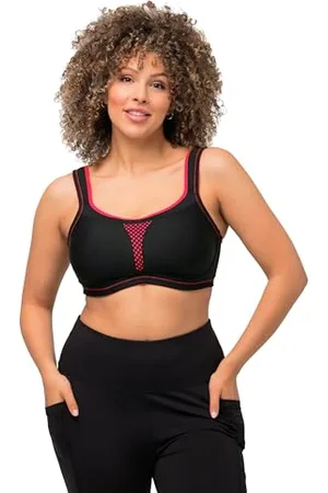 Ulla Popken Damen, Bügel, Netzeinsatz, Cup C-E Sport-BH, , 95C