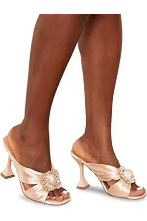 Chi Chi London Damen Pantoletten Schnalle in Sandale mit Absatz, 35.5 EU Weit