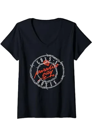 Guns N´Roses Offizielles Paradise Logo T-Shirt mit V-Ausschnitt