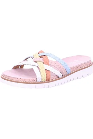 ARA Damen Kent Hausschuh, Weiss/VANILLE,Peach/Rose/Aqua, 42 EU