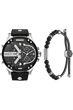 Diesel Herren Analog Quarz Uhr mit Leder Armband DZ7313 Herren-Seilarmbadn Achat DX1151040