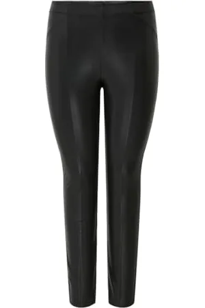 ONLY Damen CARJESSIE Faux Leather OTW NOOS Leggings, Black, 48W x 32L