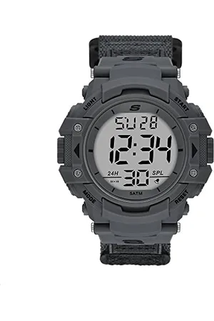 Skechers Herrenuhr Larson, Digitales Uhrwerk, 44MM Graues PolyurethanGehäuse mit PolyurethanArmband, SR1148
