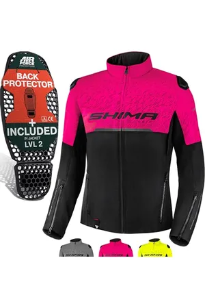 Shima DRIFT LADY Motorradjacke Damen - Leichte, Atmungsaktive Sommer Mesh Motorcycle Stadt Textiljacke Männer mit Schulter Ellbogen und Rückenprotektoren, Breitenverstellung (Pink, XS)