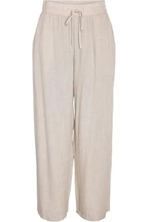 Noisy May Weite Relaxed Fit Culotte Modisch Lässige Jogging Stoffhose Leinen, Farben: , Größe:L