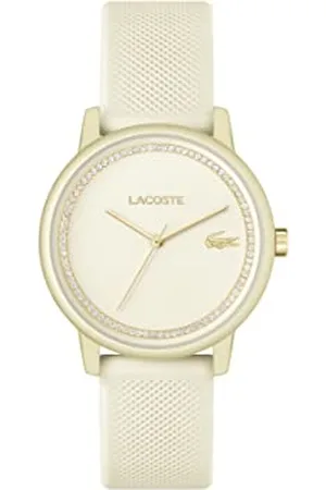 Lacoste Analog Quarzuhr für Damen Kollektion .12.12 GO mit Champagnerfarbenes Silikonarmband - 2001288