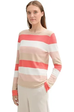 TOM TAILOR Damen Strickpullover mit Rundhals, , XXL