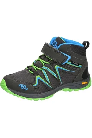 BRUTTING Rockwall Trekkingsstiefel, Grau/Blau/Lemon, 36 EU