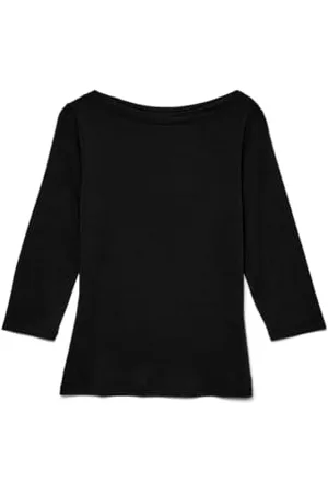 VERO MODA Damen VMPANDA MODAL 3/4 JRS NOOS TLL Top, Black, M/Tall