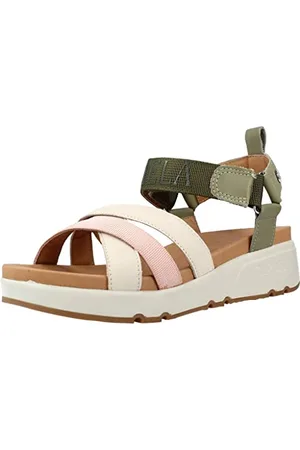 Carmela Damen 68468 Sandalen mit Keilabsatz, Kaki, 38 EU