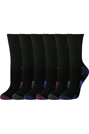 Amazon Damen Bequeme Crew-Sportsocken Aus Gepolsterter, Atmungsaktiver Funktionsbaumwolle, 6 Paar, , 36-39.5