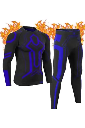 MEETWEE Thermounterwäsche Herren Atmungsaktiv Männer Thermo Funktionswäsche Winter Skiunterwäsche Unterwäsche Thermounterhemd Thermounterhose Base Layer Ski Winter Sport