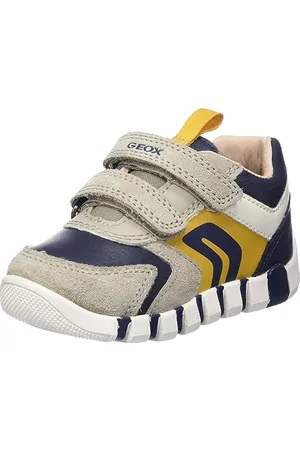 Geox Baby-Jungen B IUPIDOO Boy D Sneaker, Sand/Navy, 18 EU