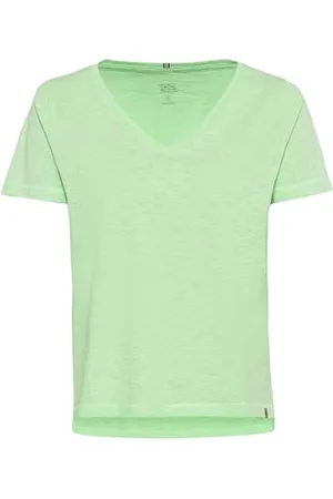 Camel Active Damen V-Neck T-Shirt aus Organic Cotton Womenswear-L