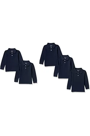 Amazon Jungen Langärmelige Piqué-Poloshirts, 5er-Pack, , 2 Jahre