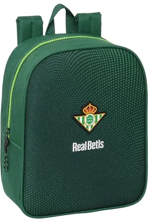 Safta Real Betis Balopie - Kindergartenrucksack anpassbar an den Wagen, einfache Reinigung, ideal für Kinder verschiedener Altersgruppen, bequem und vielseitig, Qualität und Widerstandsfähigkeit, 22 x