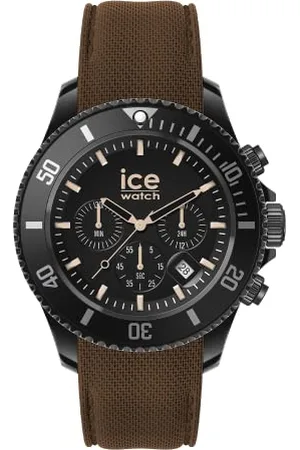 Ice-Watch ICE chrono Black brown - Schwarze Herrenuhr mit Silikonarmband - Chrono - 020625 (Large)