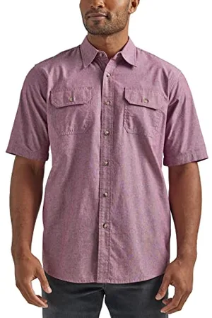 Wrangler Herren Short Sleeve Classic Woven Button-Down-Shirt, , XL