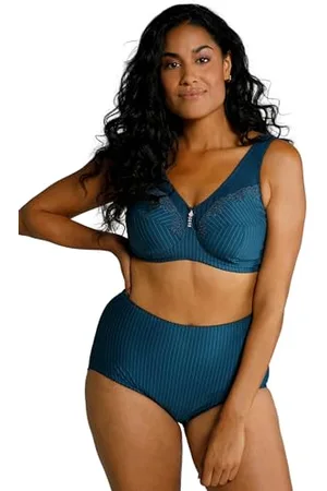 Ulla Popken Damen Entlastungs-BH, ohne Bügel, Strassanhänger, Cup C - G BRA, , 100G